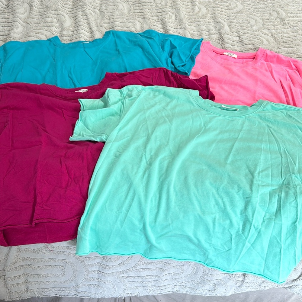 Lot of 4 Zenana shirts with raw hem line size 1x